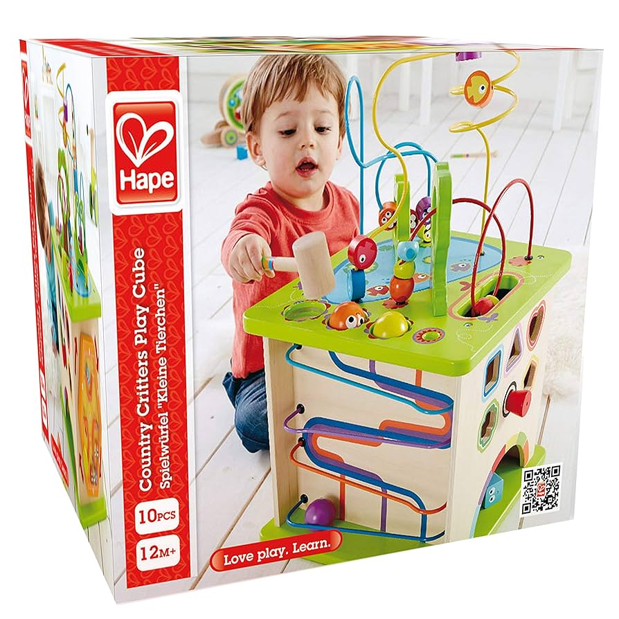 Amazon.co.jp: Hape Country Critters Play Cube : Toynamics